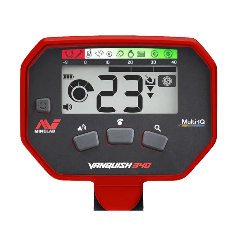 MINELAB VANQUISH 340 METAL DETECTOR + FREE CONTROL BOX COVER