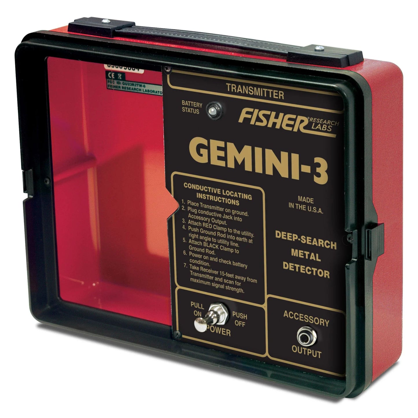 Fisher Gemini 3 Lightweight Cache Finder Metal Detector With Inductive Search & Trace Modes