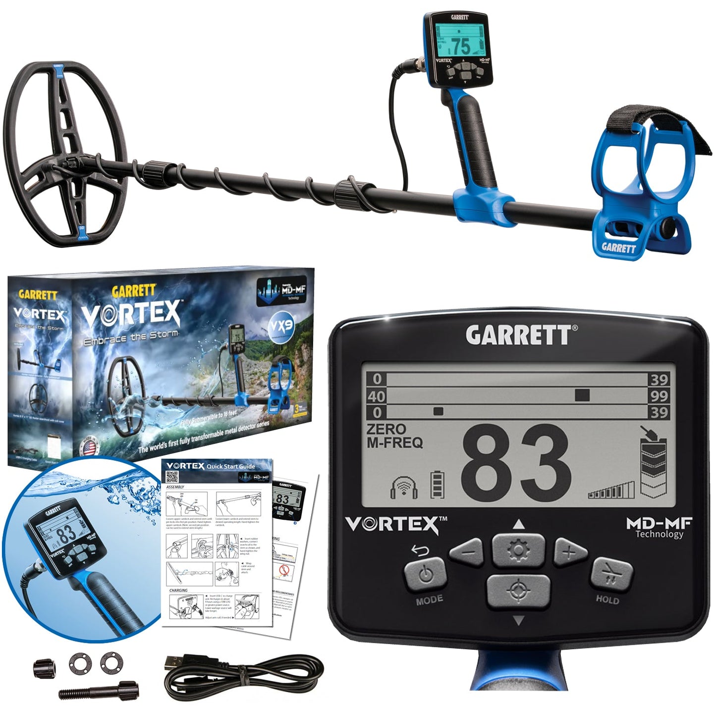 Father's Day Bundle — Garrett Vortex VX9 + Garrett AT Max Metal Detectors + Garrett Pinpointer + Garrett AP Bag