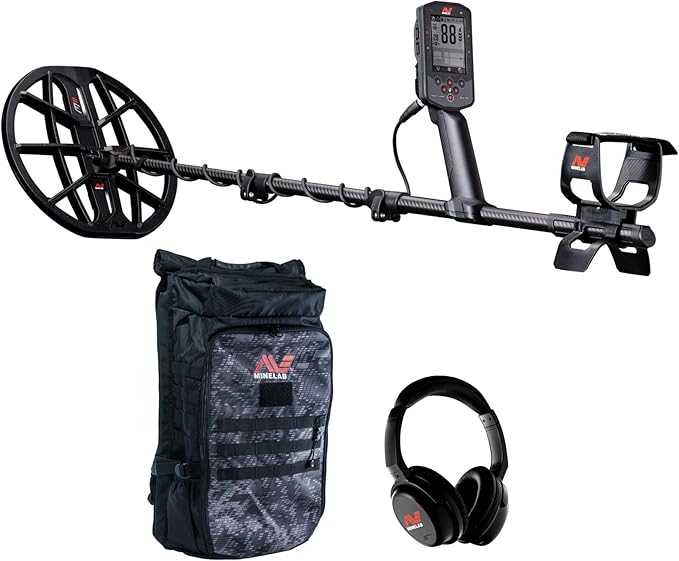 Minelab Manticore Multi-Frequency High Power Waterproof Metal Detector with Bagpack