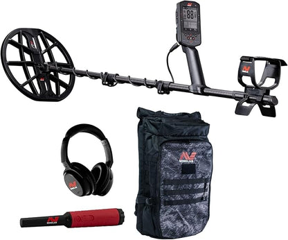 Minelab Manticore Multi-Frequency High Power Waterproof Metal Detector with Pro-Find 40 Pinpointer and Bagpack