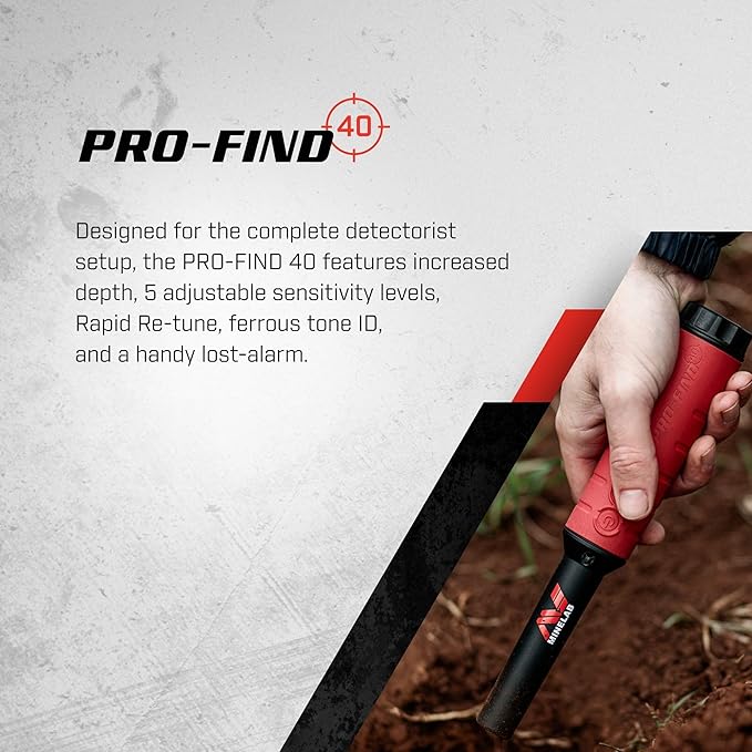Minelab Manticore Multi-Frequency High Power Waterproof Metal Detector with M9 Coil, Pro-Find 40 Pinpointer and Bagpack