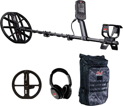 Minelab Manticore Multi-Frequency High Power Waterproof Metal Detector with M9 Coil and Bagpack