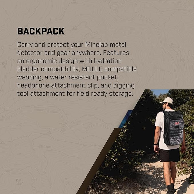 Minelab X-Terra Elite 2 Coil EXPEDITION PACK Multi-Frequency Waterproof Metal Detector with Wireless Headphones, Bagpack and Pro-Find 40 Pinpointer