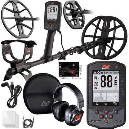 3 Coil PKG Minelab Manticore Multi-Frequency High Power Waterproof Metal Detector with M8, M15 Searchcoils and Pro Find 40 Waterproof Pinpointer