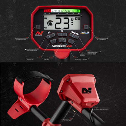Minelab Vanquish 440 with Pro-Find 35 Pinpointer, Headphones, 10" Coil with Cover