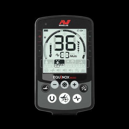 Minelab Equinox 800 Waterproof Multi-Frequency Metal Detector with 11" DD Coil, Gold Mode, and Pro-Find 40 Waterproof Pinpointer