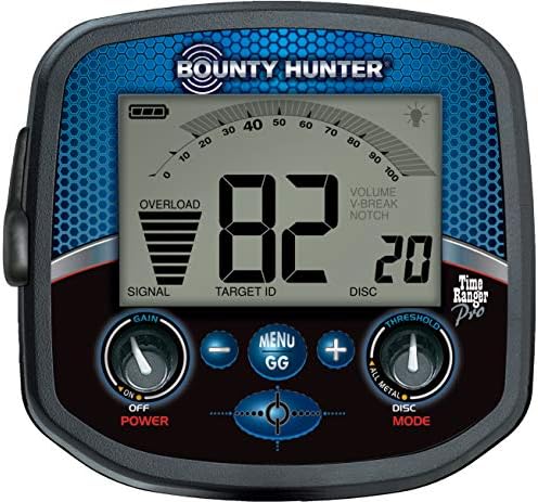 Bounty Hunter Time Ranger Pro Metal Detector with 11-Inch Waterproof DD Searchcoil,  Adjustable Iron Audio, Backlit Display, & Enhanced Tone Discrimination