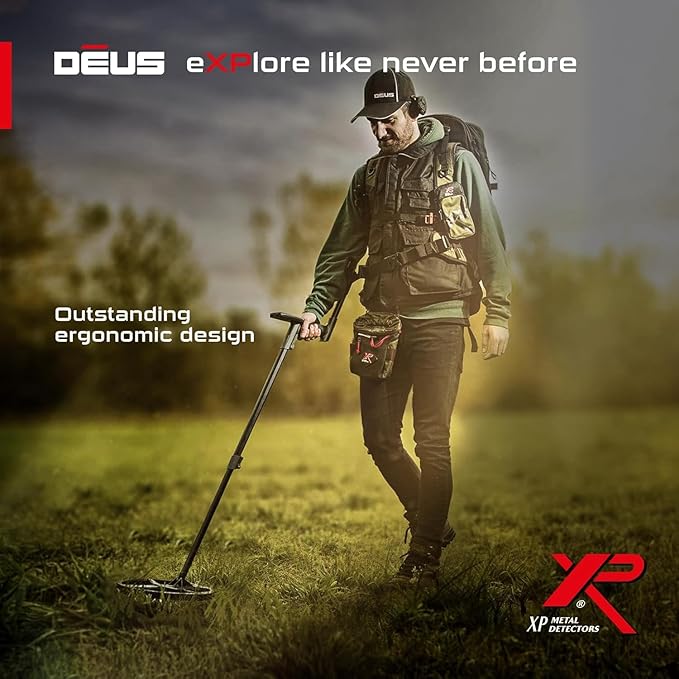 XP DEUS RC Metal Detector With 11" x35 Simultaneous Multi-Frequency Search Coil