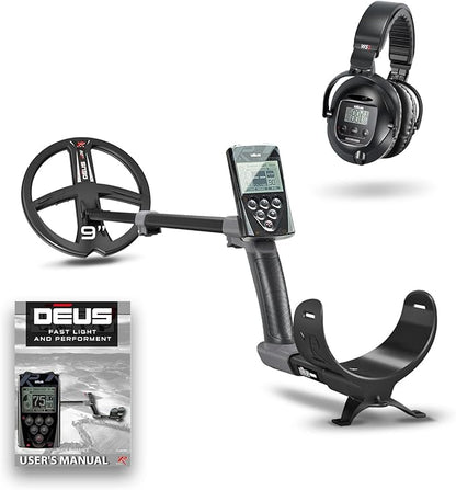 XP DEUS RC Weatherproof and Fully Wireless, Ideal Treasure & Relic Hunting Metal Detector With 9" 35 Frequency Searchcoil and WS5 Headphones