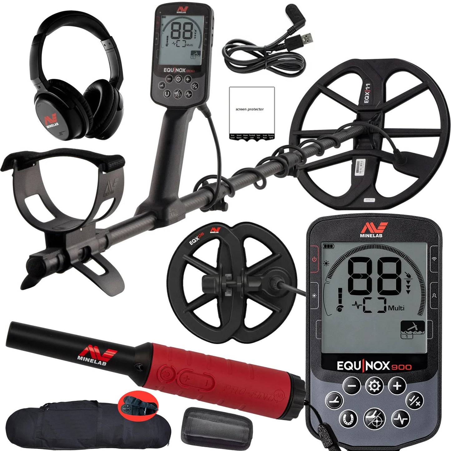 Father's Day Pro Detectorists Bundle - Minelab Equinox 900 + Manticore The Beast With Pinpointer & Accessories