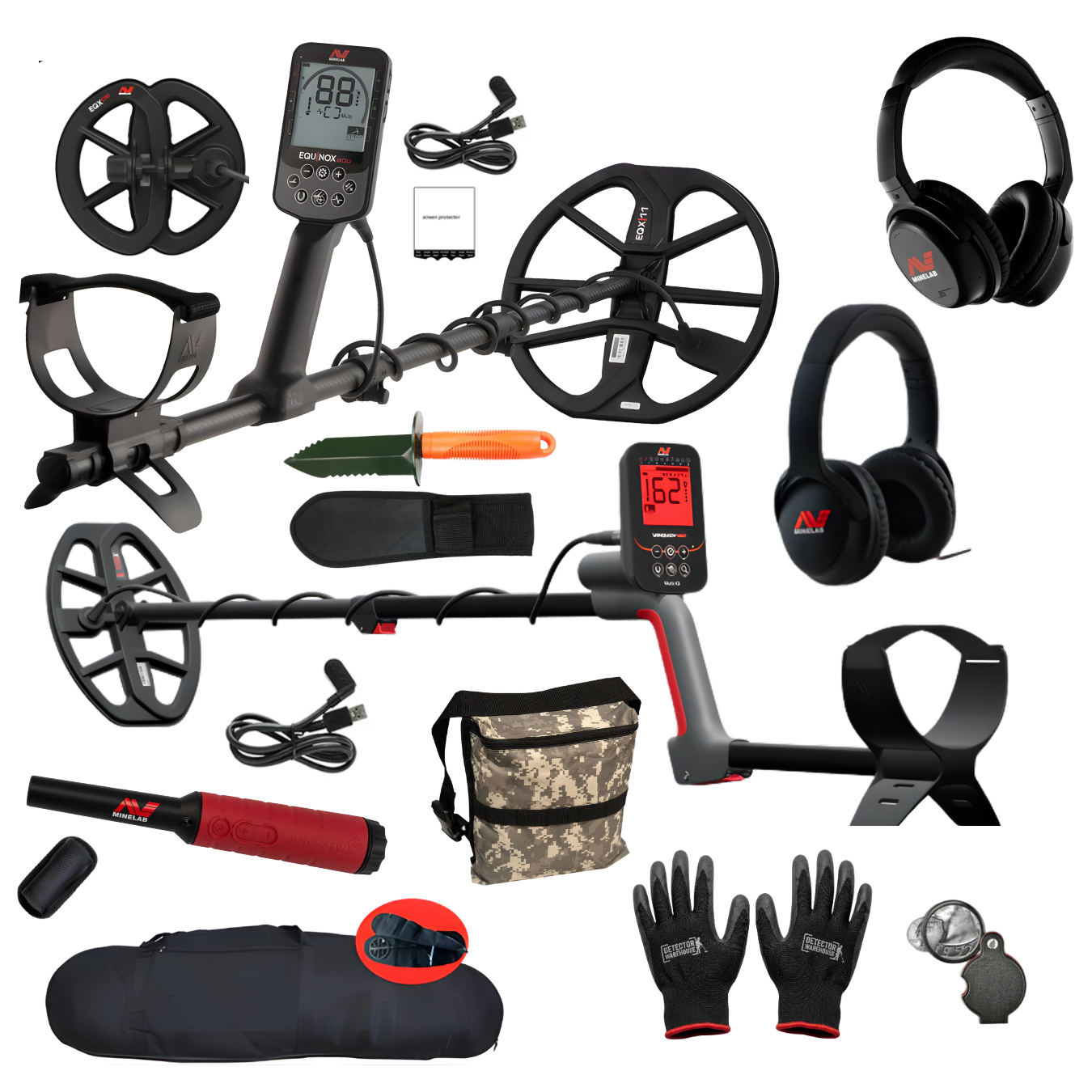 Father's Day Bundle - Minelab Equinox 900 + Minelab Vanquish 460 +  Pro-Find 40 Pinpointer + Padded Carry Bag and Treasure Kit