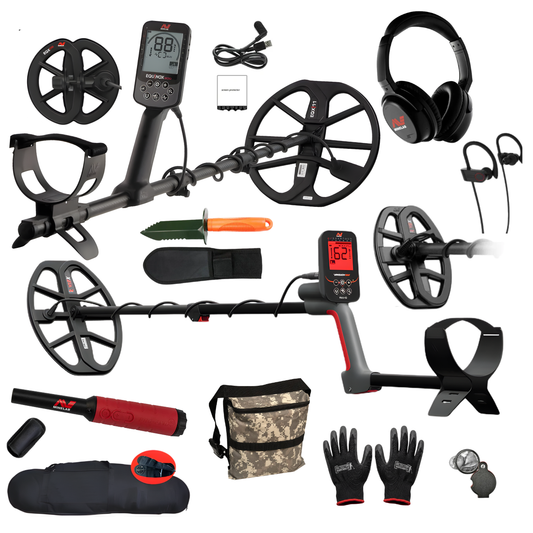 Father's Day Bundle - Minelab Equinox 900 + Minelab Vanquish 560 Pro Pack + Pro-Find 40 Pinpointer + Padded Carry Bag and Treasure Kit