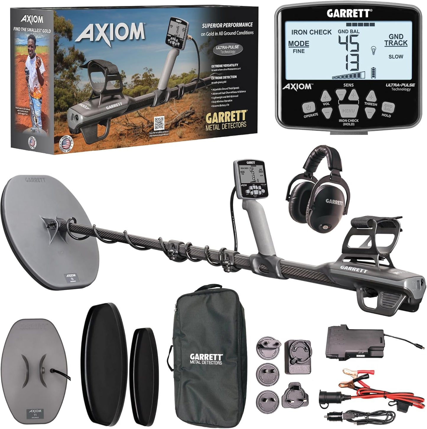 Father's Day Bundle - Garrett Axiom Pro + Garrett AT Pro + Garrett Pinpointer + Garrett AP Bag