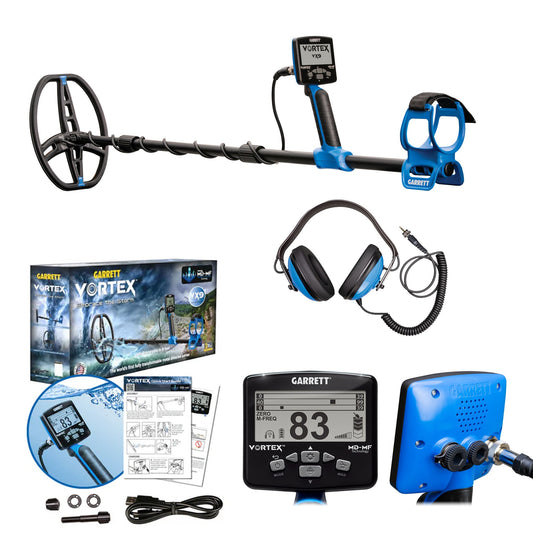Garrett Vortex VX9 Multi-Frequency Waterproof Metal Detector with Waterproof Headphones