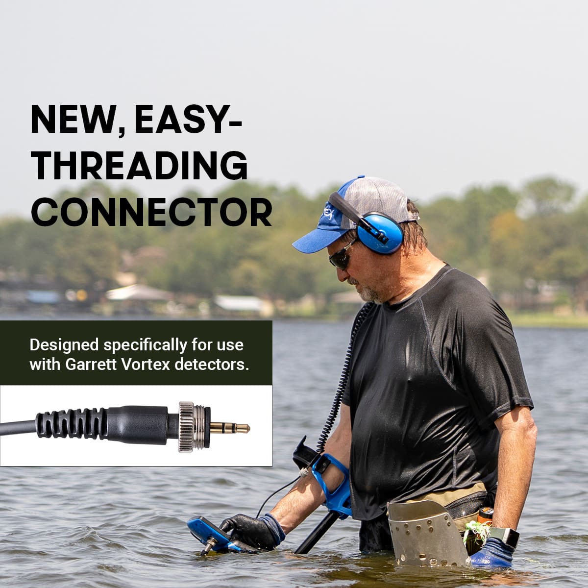 Garrett Vortex VX9 Multi-Frequency Waterproof Metal Detector with Waterproof Headphones
