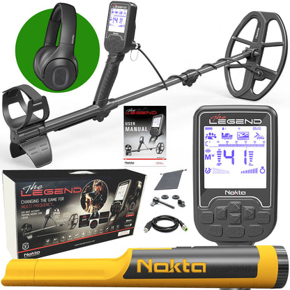 Nokta Legend "Next Generation" Multi-Frequency Waterproof Metal Detector with Wireless Headphones