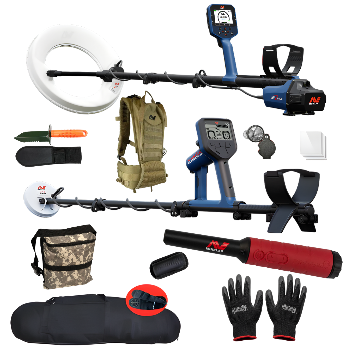 Father's Day Bundle - MINELAB GOLD MONSTER 2000 + Minelab GPZ 8000 + Minelab Pro-Find 40 Pinpointer + Travel Carry Bag and Treasure Kit