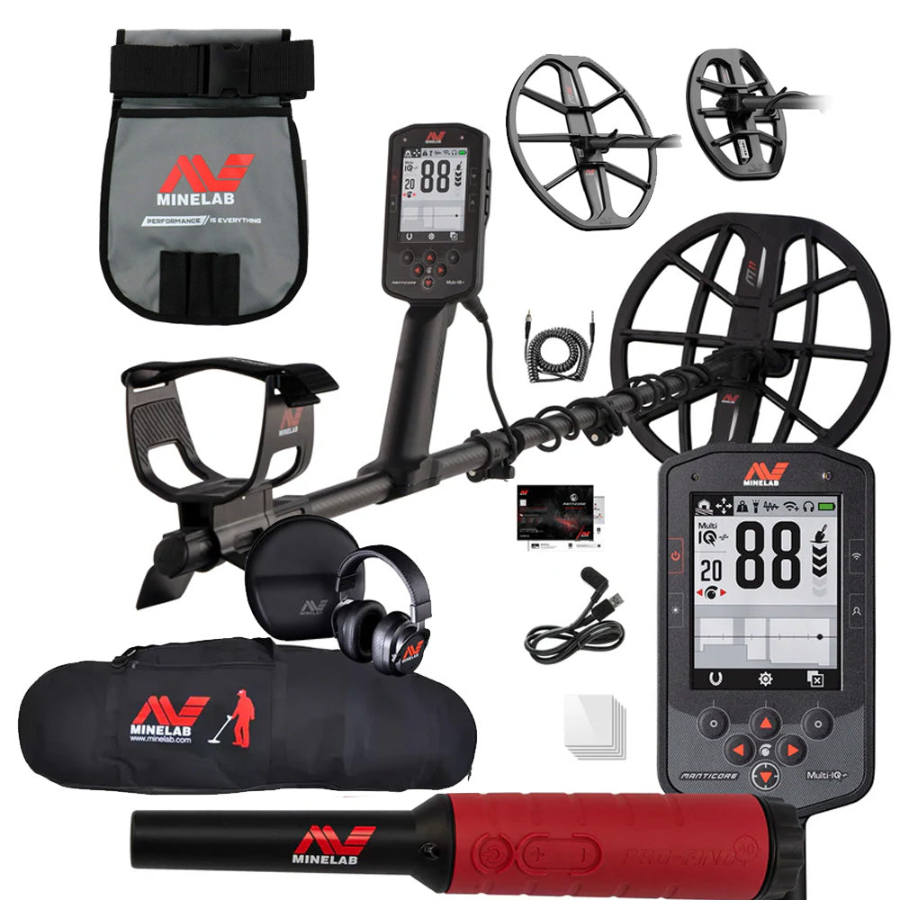 Father's Day Bundle - 4 Coil PKG Minelab Manticore + Minelab Vanquish 560 Propack + Minelab Pro-Find 40 Pinpointer + Padded Travel Bag