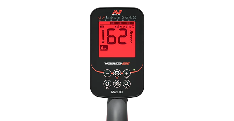 Minelab Vanquish 560 Pro Pack Multi Frequency Waterproof Metal Detector With 2 Coils, ML60 Wireless Earbuds, Pro Find 40 Pinpointer & Travel/Carry Bag
