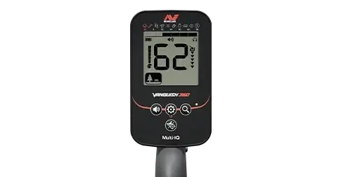 Minelab Vanquish 360 Multi-Frequncy Waterproof Metal Detector Adventure Pack With Diggier, Pouch, & Gloves