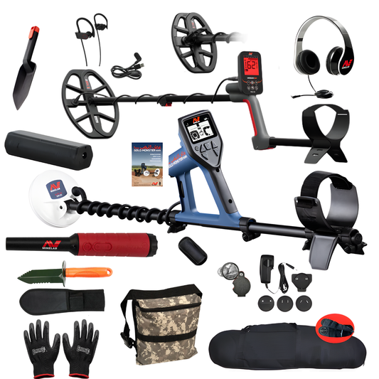 Father's Day Bundle - Minelab Vanquish 560 Pro Pack + Minelab Gold Monster 1000 + Pro-Find 40 Pinpointer + Travel Bag and Treasure Kit
