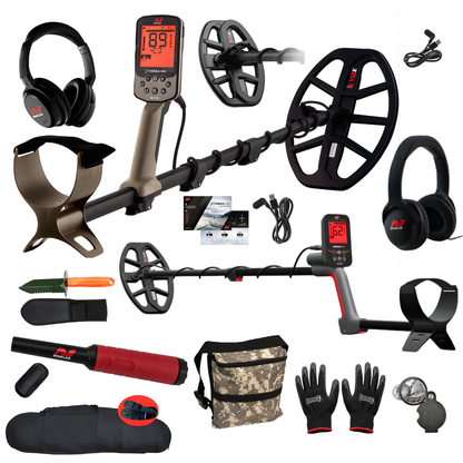 Father's Day Bundle - Minelab X-Terra Elite 2 Coil EXPEDITION PACK + Minelab Vanquish 460 + Pro-Find 40 + Travel/Carry Bag and Treasure Kit