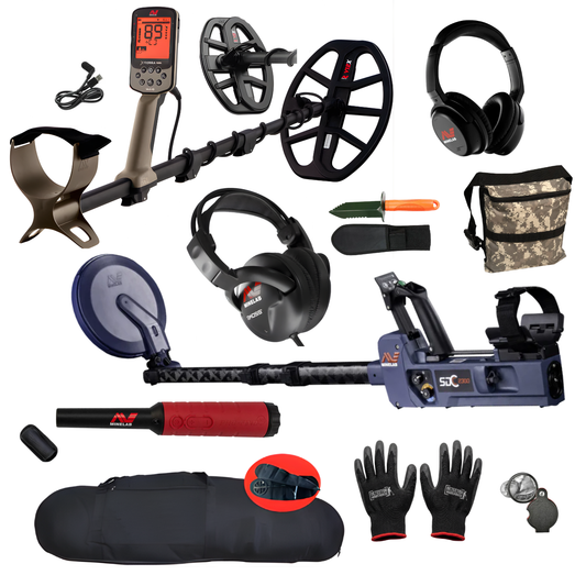 Father's Day Bundle - Minelab X-Terra Elite 2 Coil EXPEDITION PACK with Wireless Headphones + Minelab SDC 2300 + Pro-Find 40 + Travel/Carry Bag and Treasure Kit