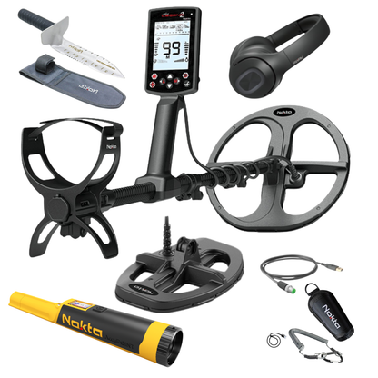 Nokta Legend 2 Metal Detector with 2 Coils, Headphones, Accupoint, Premium Digger, and Shovel