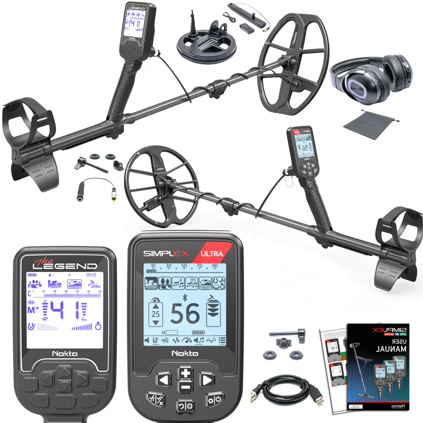 Father's Day Bundle - Nokta Simplex Ultra + Nokta Legend Pro Pack Metal Detectors With Accessories