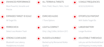 Nokta Legend 2 Metal Detector With 2 Coils, Wireless Headphones, and  Free Accupoint Pinpointer - New Simultaneous Multi-Frequency, Lightweight Waterproof Metal Detector