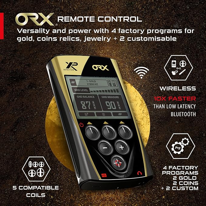 XP ORX RC High Frequency Gold Hunting Metal Detector With Elliptic 9.5x5 HF Search Coil