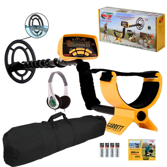 Garrett ACE 250 Metal Detector with Travel/Carry Bag and Headphones