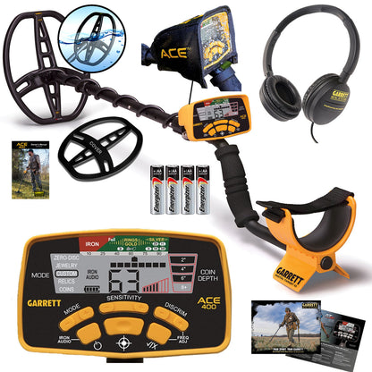 Garrett ACE 400 Metal Detector with Headphones & Rain Cover