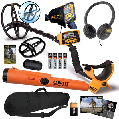 Garrett ACE 400 with Pro-Pointer AT Waterproof Pinpointer and Travel/Carry Bag