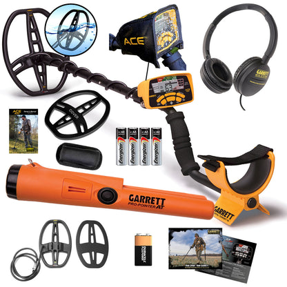 Garrett ACE 400 Metal Detector with 2 COILS + Pro-Pointer AT Waterproof Pinpointer