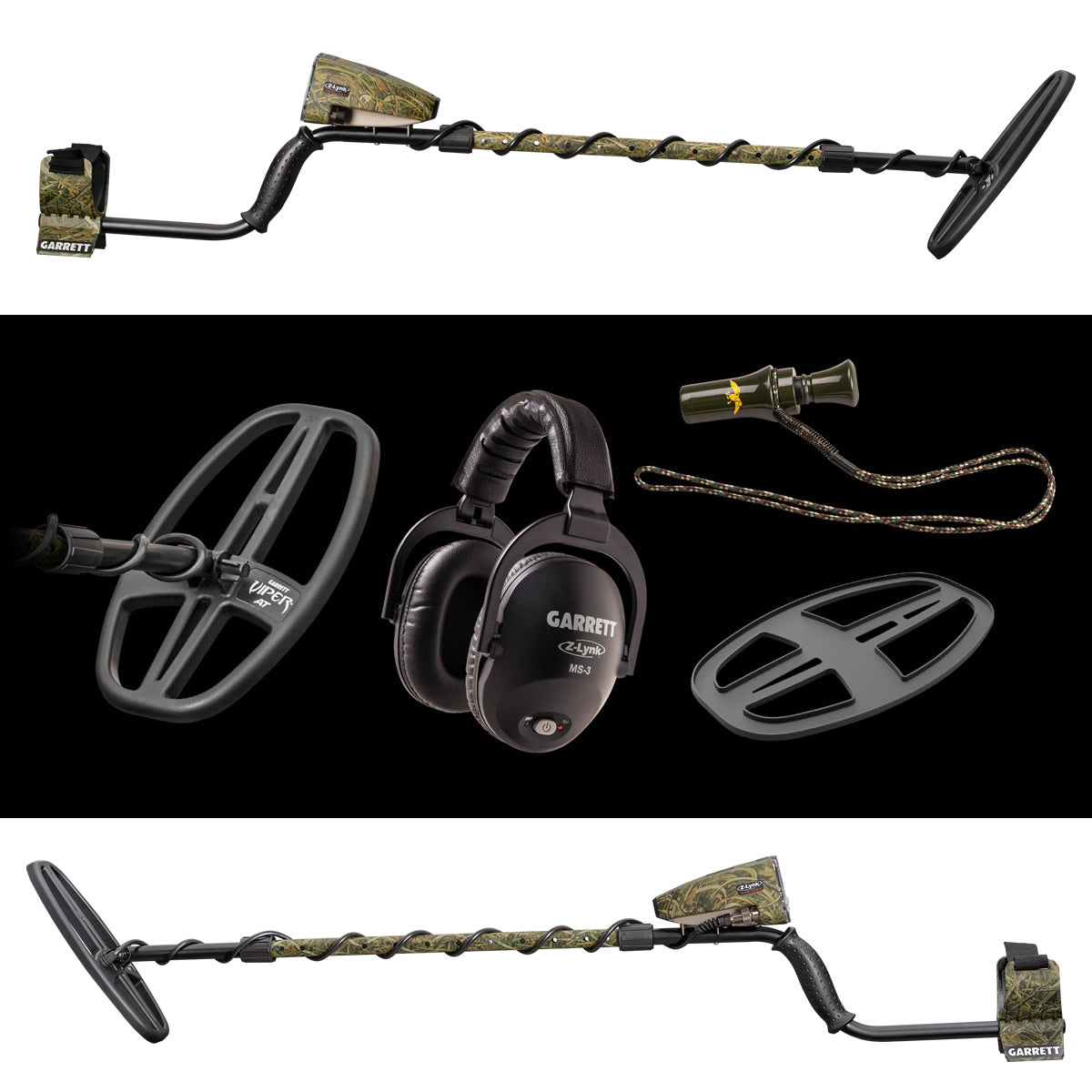 Garrett AT MAX Jase Robertson Edition Waterproof Metal Detector, Wireless Headphones, Waterproof