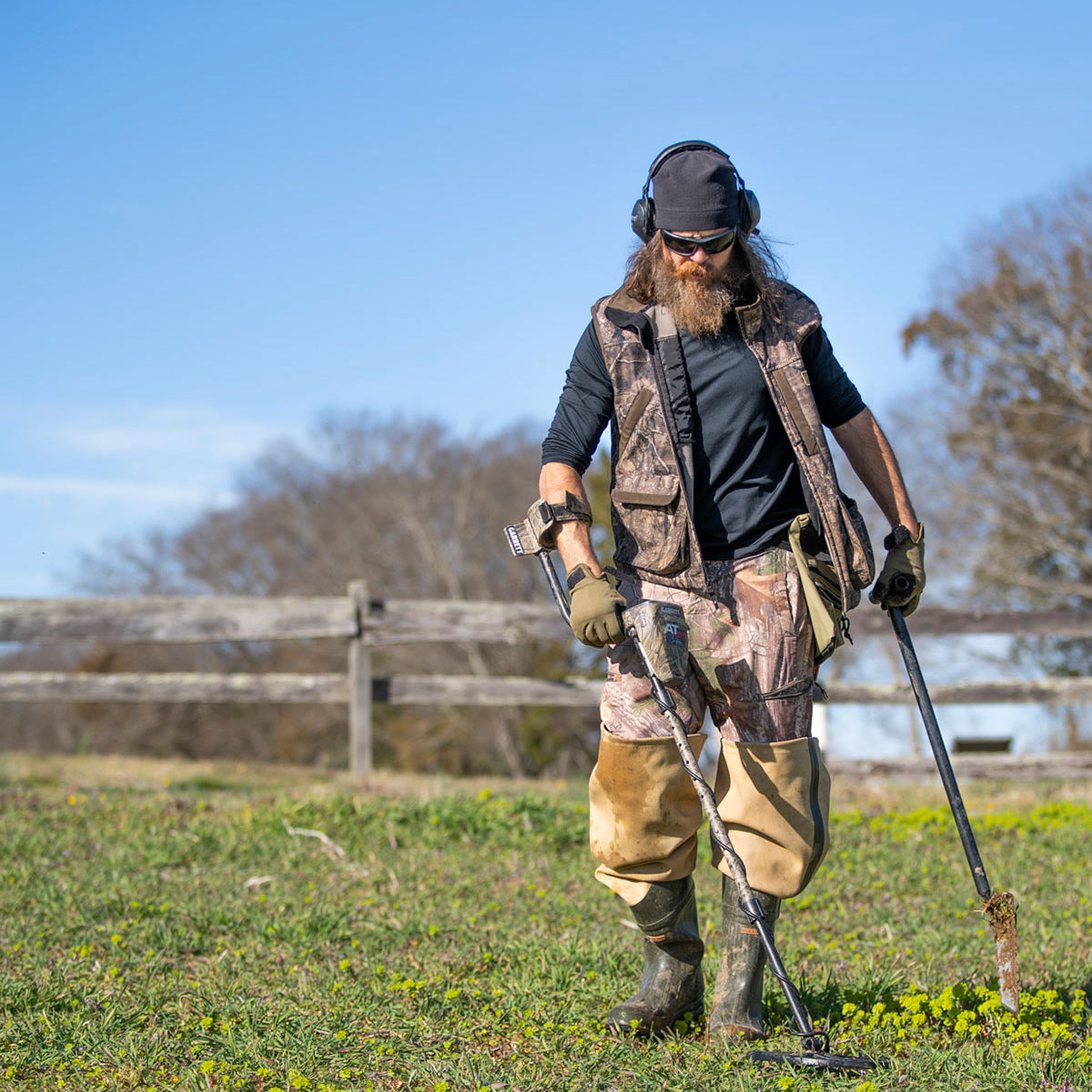 Garrett AT MAX Jase Robertson Edition Waterproof Metal Detector with Pro-Pointer AT Z-Lynk, Wireless Headphones, Waterproof