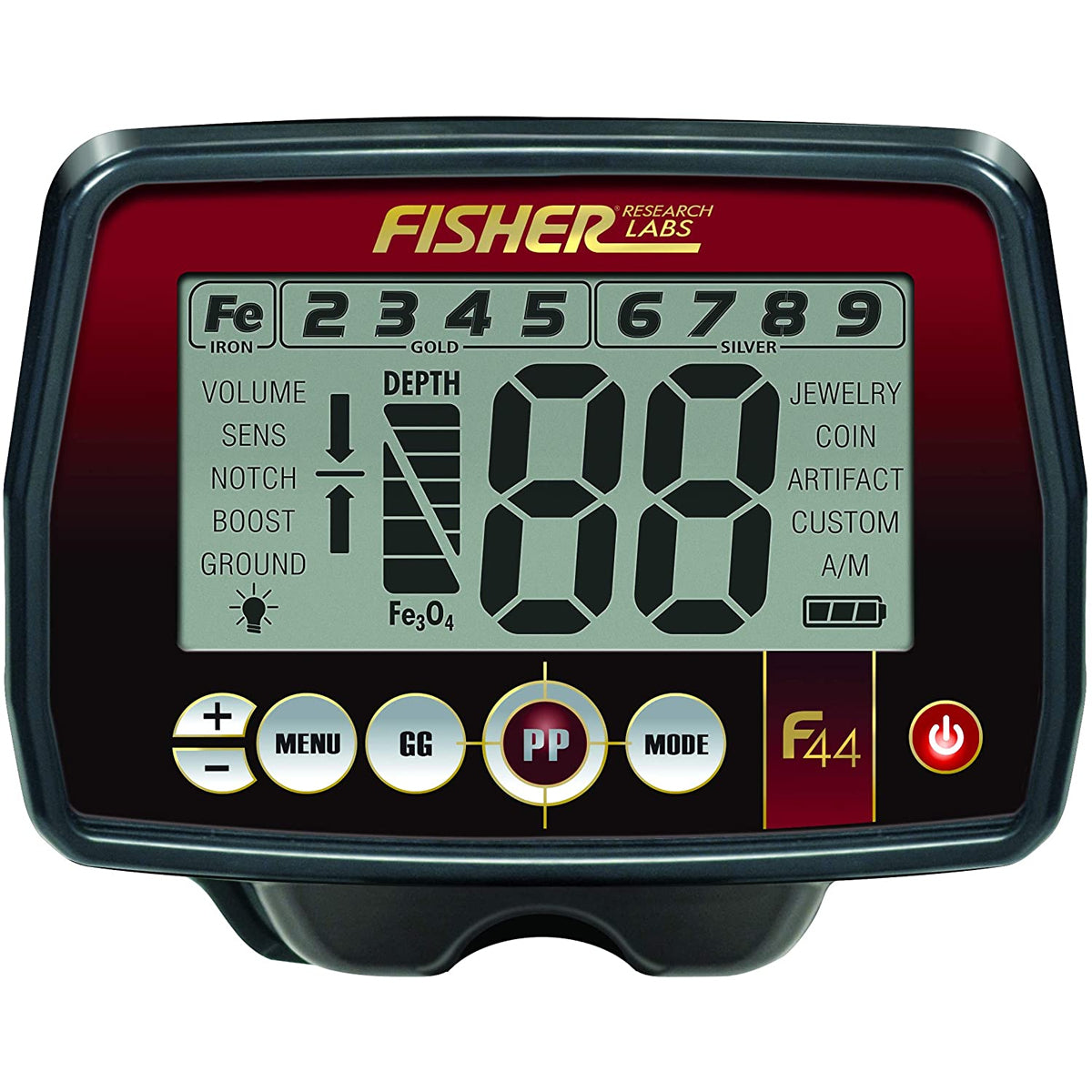 Fisher F44 Metal Detector with 11" Concentric Searchcoil