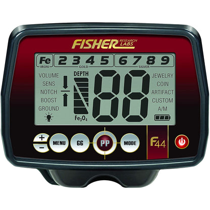 Fisher F44 Metal Detector with 11" Concentric Searchcoil