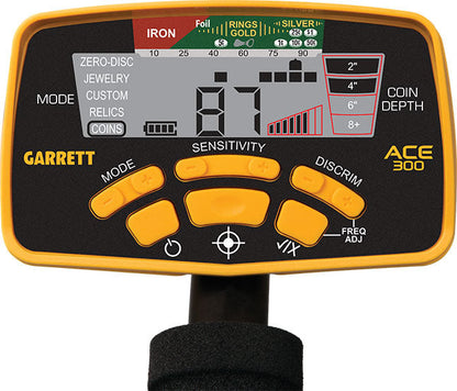 Garrett ACE 300 Metal Detector with Travel/Carry Bag