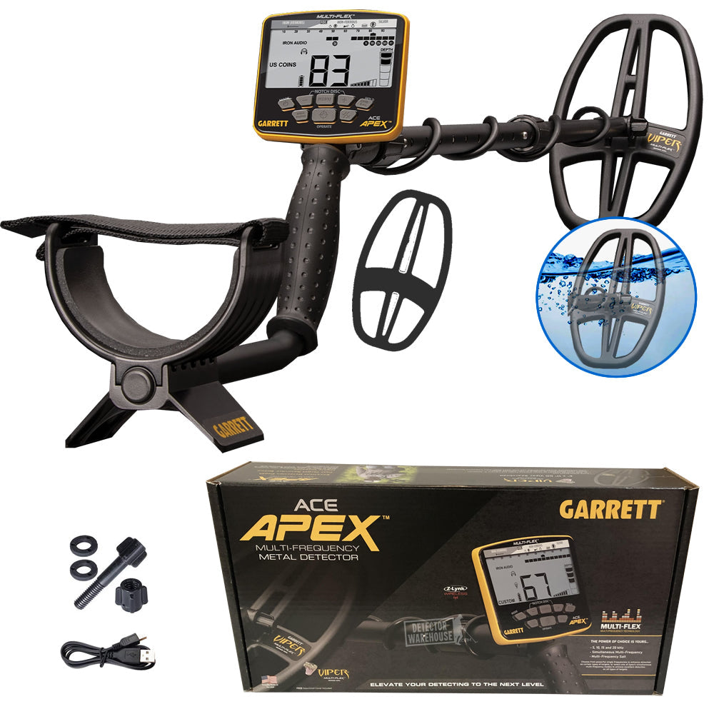 Father's Day Bundle — Garrett ACE Apex + Garrett AT Max Metal Detectors + Garrett Pinpointer + Garrett Razor Relic Shovel and Accessories