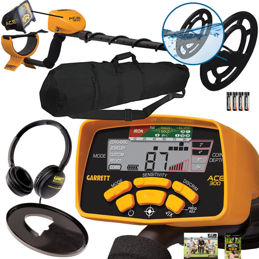Garrett ACE 300 Metal Detector with Travel/Carry Bag