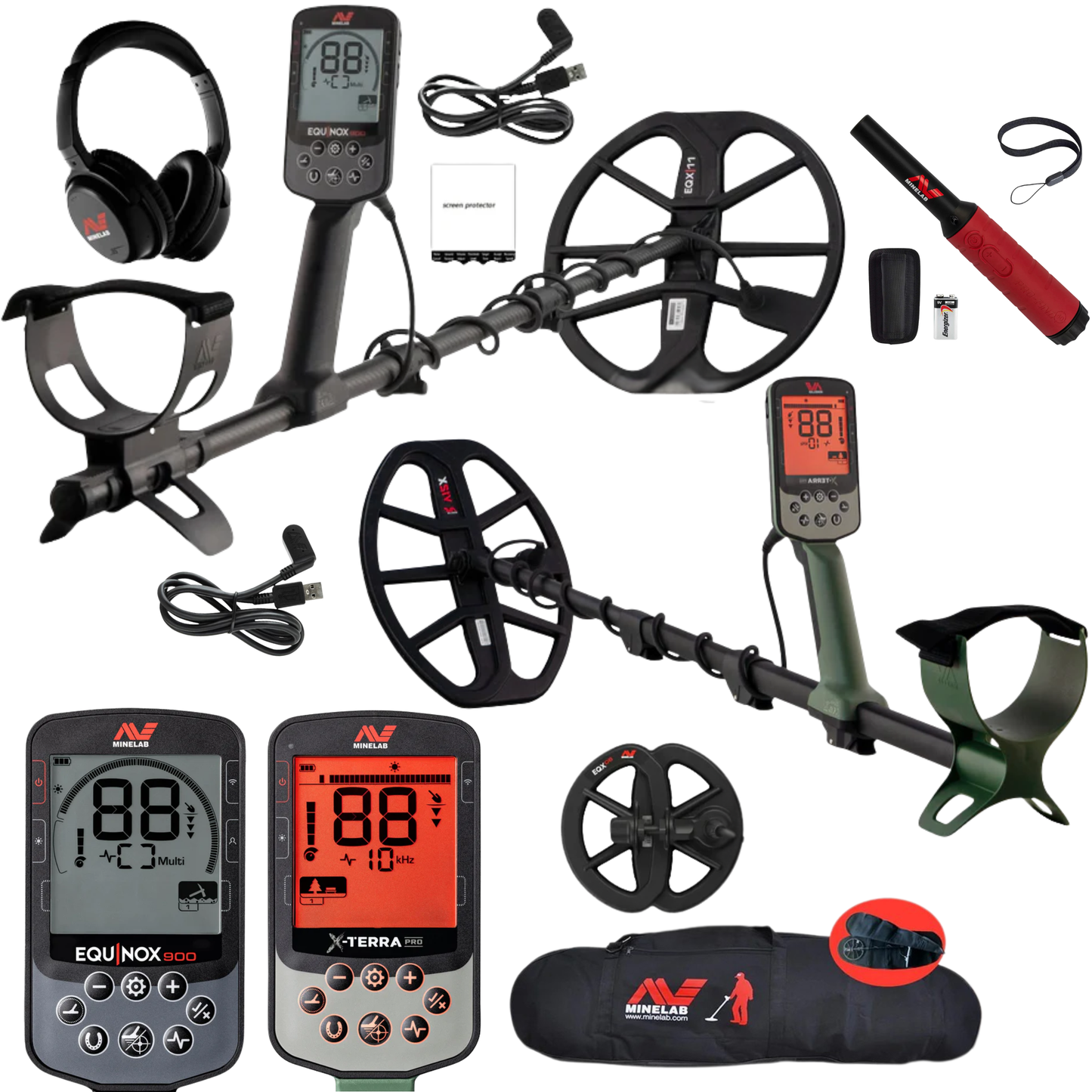 Father's Day Bundle - Minelab Equinox 900 + X-Terra Pro With Pro find 40 Pinpointer & Accessories