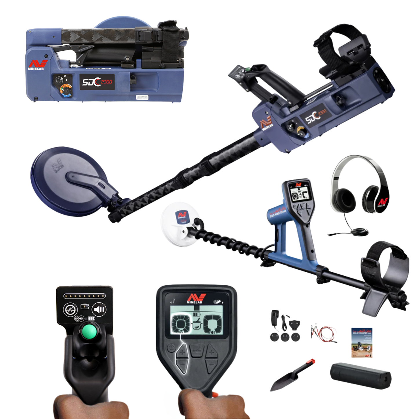 Father's Day Bundle — Minelab SDC 2300 + Gold Monster 1000 Prospecting Metal Detectors Pack