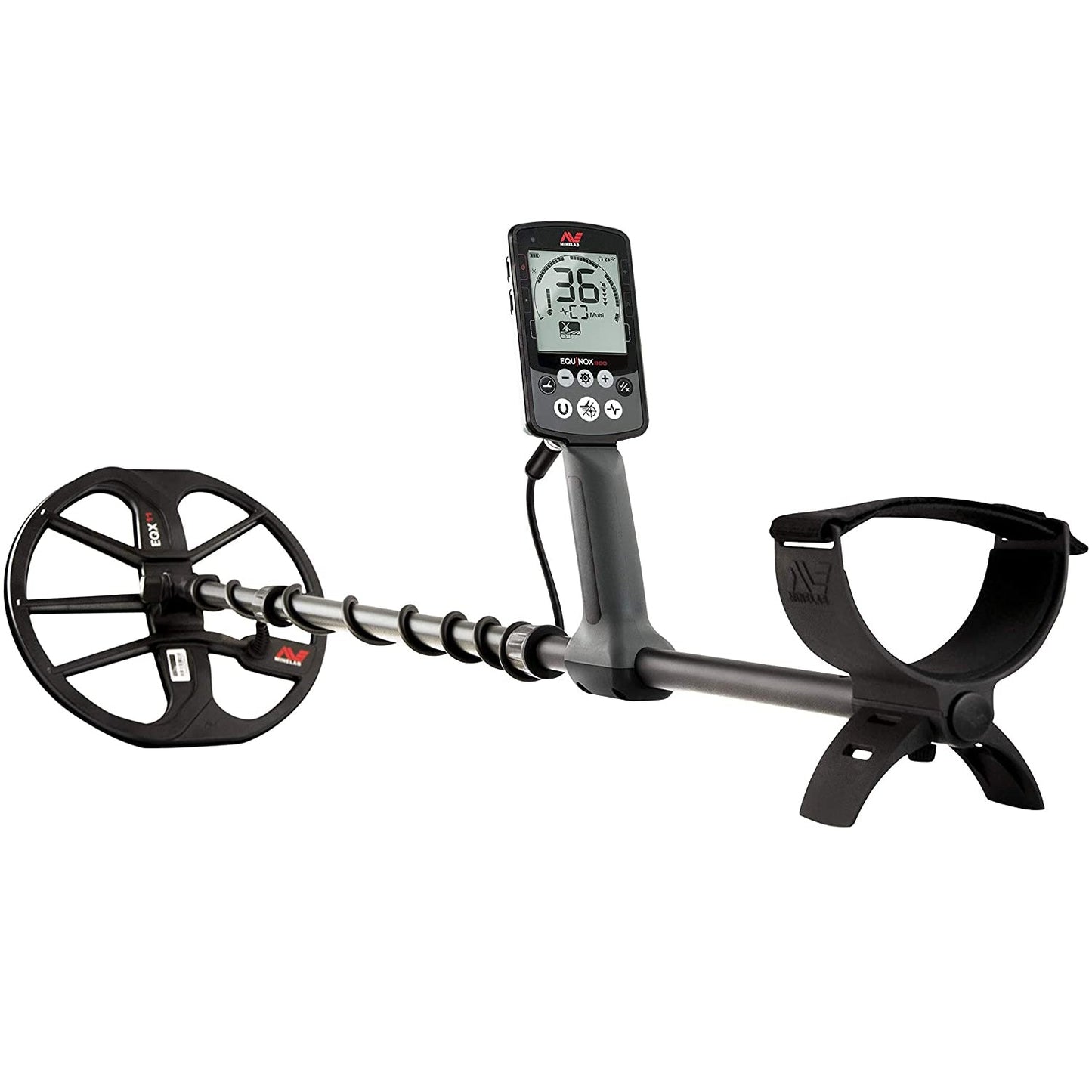 Minelab Equinox 800 Waterproof Multi-Frequency Metal Detector with 11" DD Coil, Gold Mode, Pro-Find 35 Pinpointer and Carry Bag
