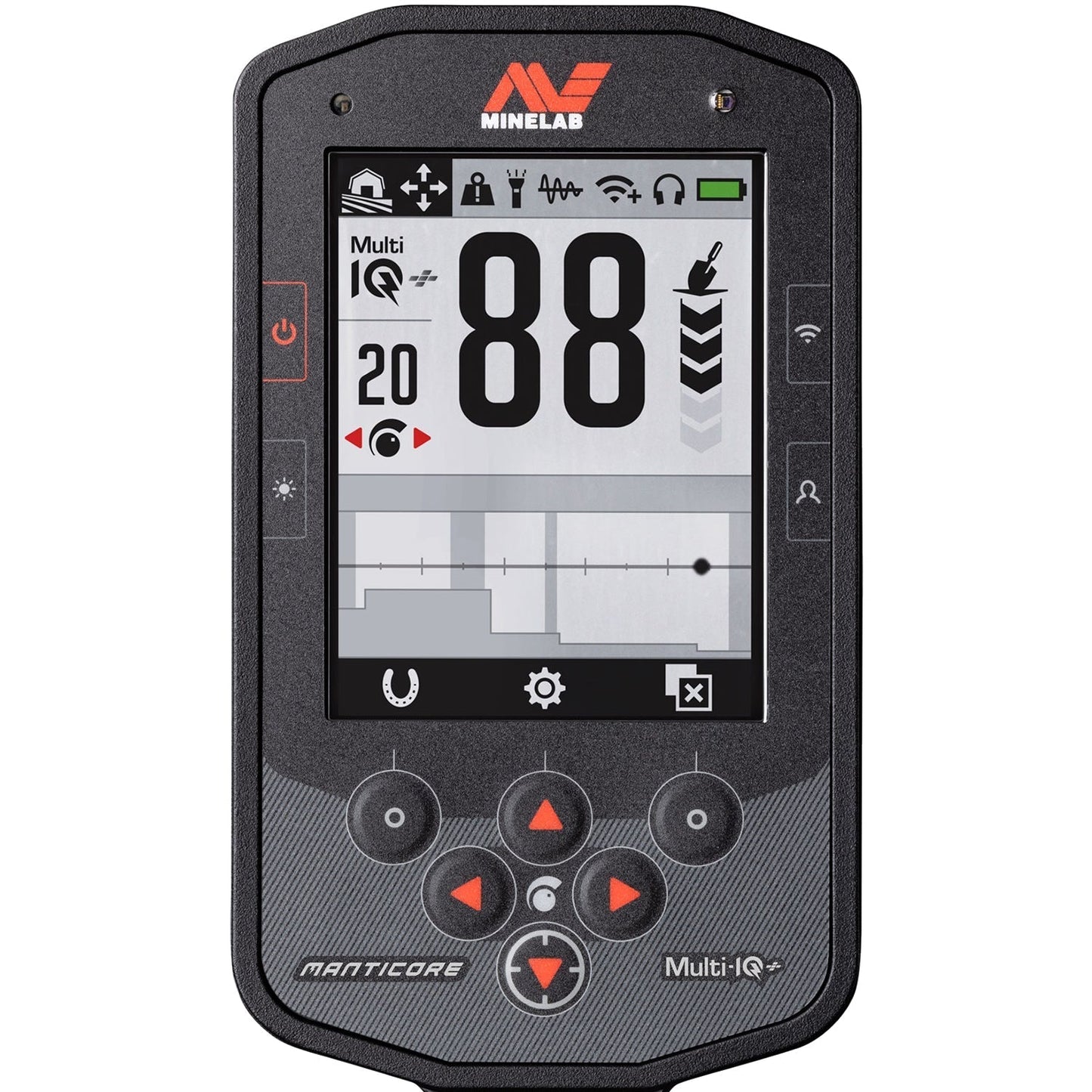 Minelab Manticore Multi-Frequency High Power Waterproof Metal Detector with M9 Coil and Bagpack