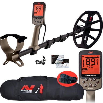 Minelab X-Terra Elite Multi-Frequency Waterproof Metal Detector with Travel/Carry Bag & Discounted Pro Find 40