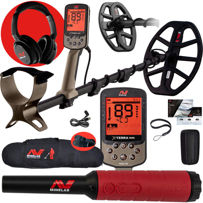 Father's Day Bundle - Minelab X-Terra Elite 2 Coil EXPEDITION PACK + Minelab Vanquish 460 + Pro-Find 40 + Travel/Carry Bag and Treasure Kit