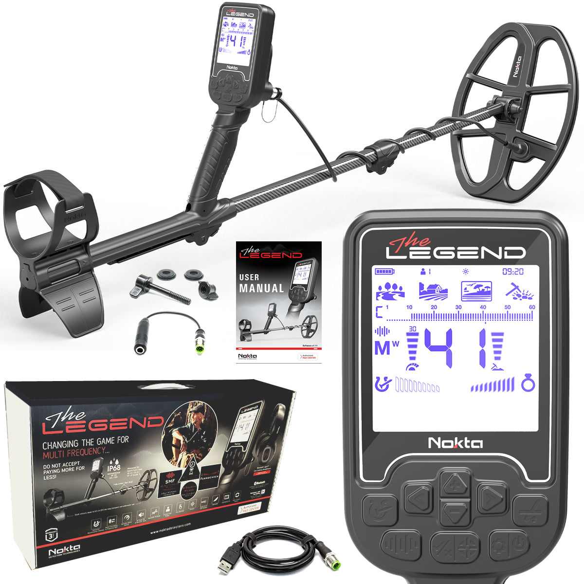 Nokta Legend "Next Generation" Multi-Frequency Waterproof Metal Detector